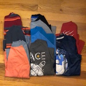 8 long sleeve tshirts all boys size xs.
